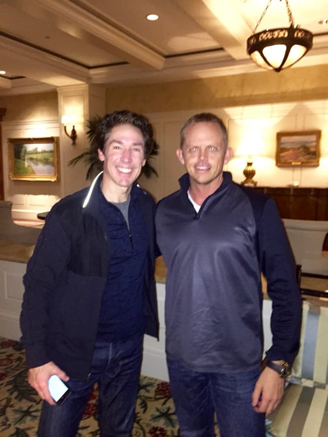 George Wright III with Joel Osteen