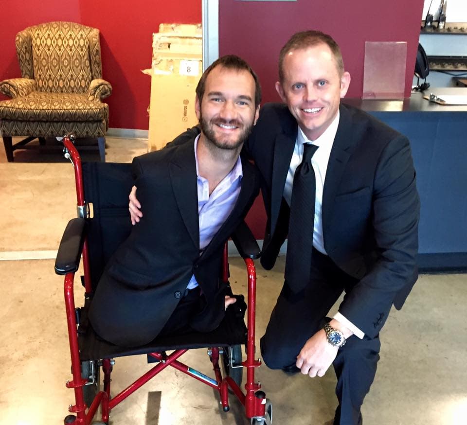 George Wright III with Nick Vujicic